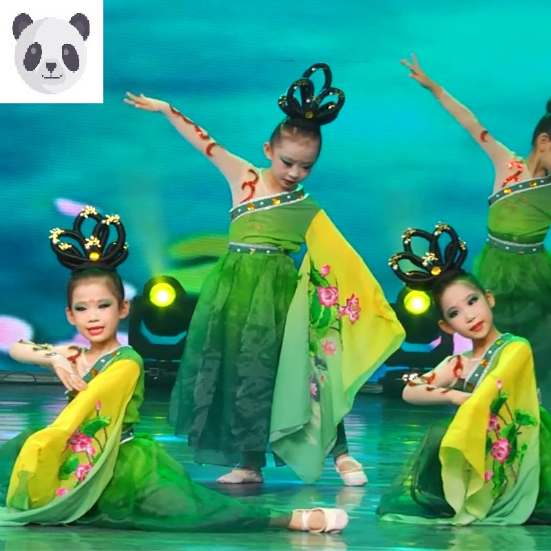 奖女孩古典舞服装元旦儿童演出服云川之舞流水浮莲—民族服装/舞台装