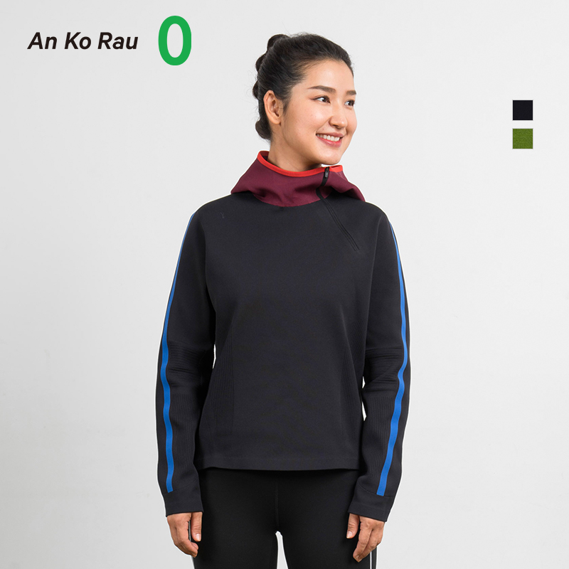 An Ko Rau/安高若 零 弹性撞色舒适带帽套头衫卫衣 A0193KT01在类目 运动服/休闲服装, 运动卫衣/套头衫中 - 来自Buy2taobao.com提供专业的淘宝代购服务
