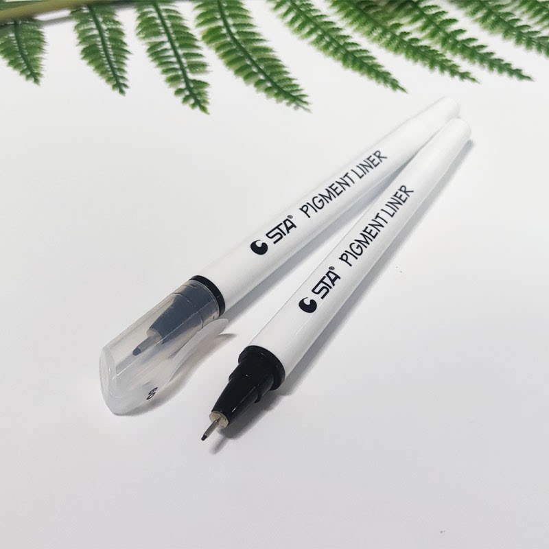 sta斯塔针管笔3750大铜头针管笔防水不晕染黑色高光笔套装单支勾线笔