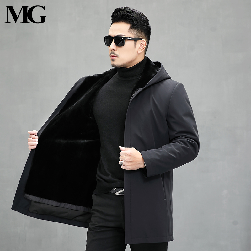 MG皮草2021高档水貂绒内胆中长款连帽修身派克服男整貂貂皮大衣冬|ruв категории Мужская одежда, 皮草 - от Buy2taobao.com для оказания профессиональной услуги покупки агента Taobao
