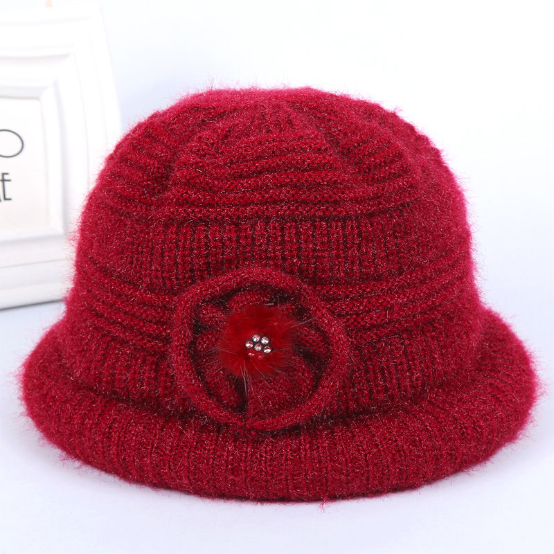winter Bucket hats woman Ladies winter Hat Plush knitting Middle and old age keep warm grandma Needleworkin the Accessories/Leather belt/Hat/Muffler , Hat category - from Buy2taobao.com to provide professional Taobao agent buy service