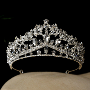 新娘皇冠仙美韩式合金水钻结婚头饰婚嫁白纱礼服发饰婚礼跟妆王冠