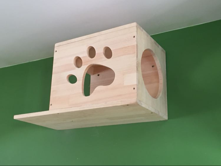 正品猫家具系列实木豪华猫爬架壁挂式猫跳台猫跳板猫窝DIY猫跳板