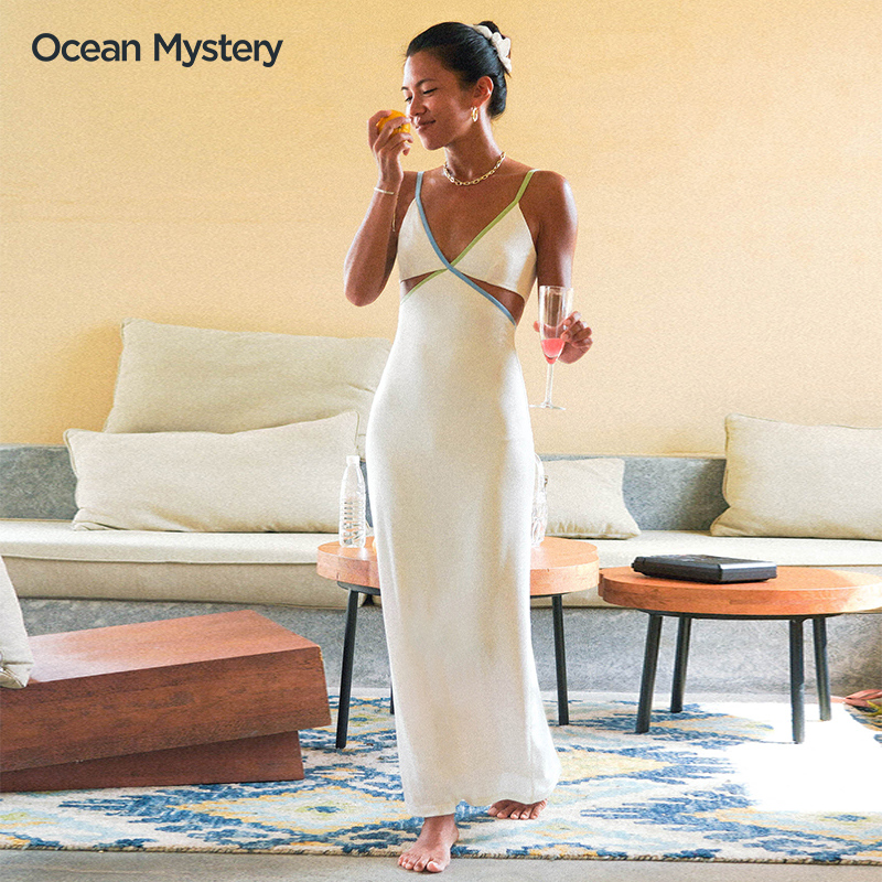 OceanMystery新款小众设计师沙滩裙女长款度假包臀裙性感泳衣外搭