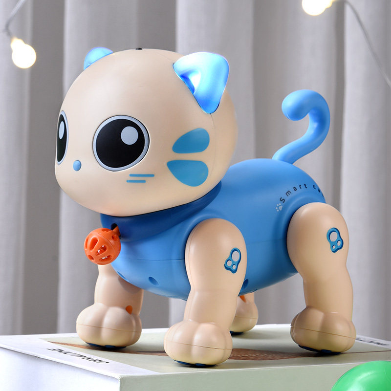 儿童仿真猫咪小猫宠物猫猫走路会叫的玩具猫机器玩偶电动智能女孩