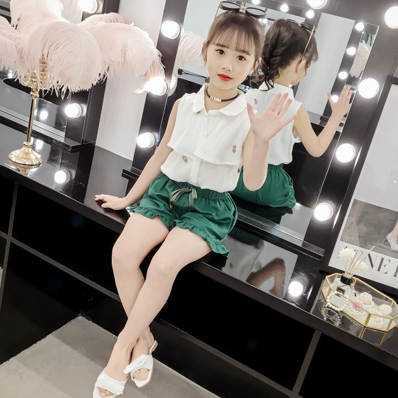 女童网红套装洋气抖音同款霸气公主夏