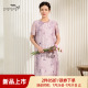 依伽依佳2025夏新款直筒优雅文艺气质百搭中长裙连衣裙女EWXL013
