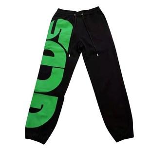 gg潮牌2019秋新款休闲宽松bf九分裤女ulzzang百搭收口字母哈伦裤