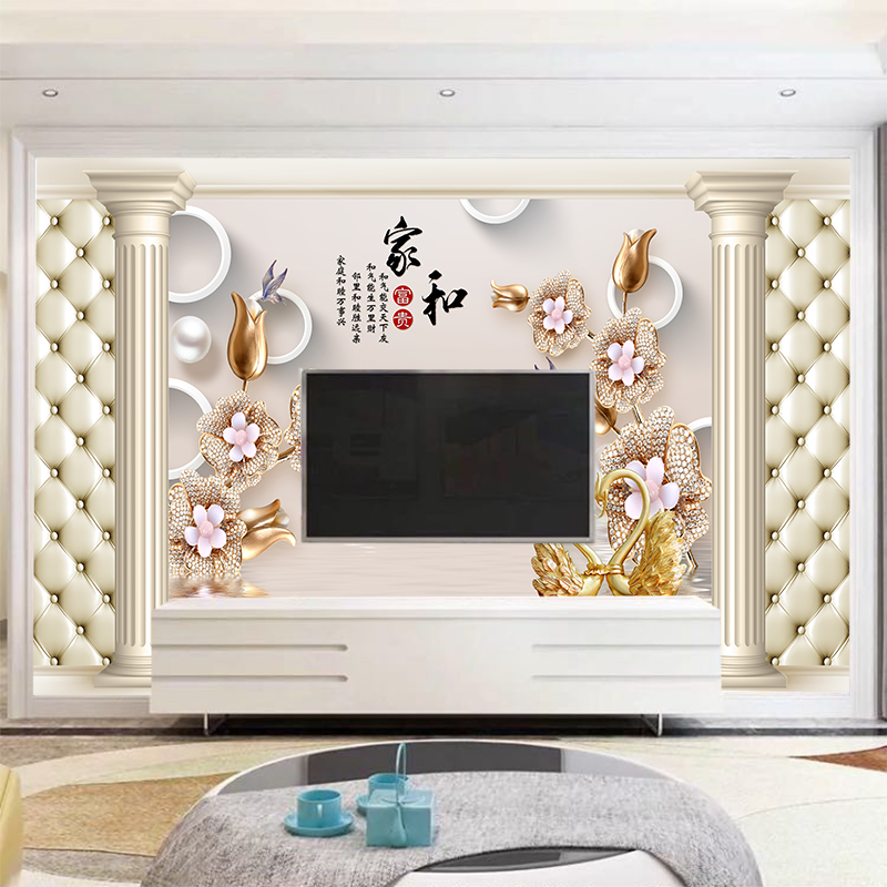 特价电视背景墙壁纸墙纸壁画 水晶