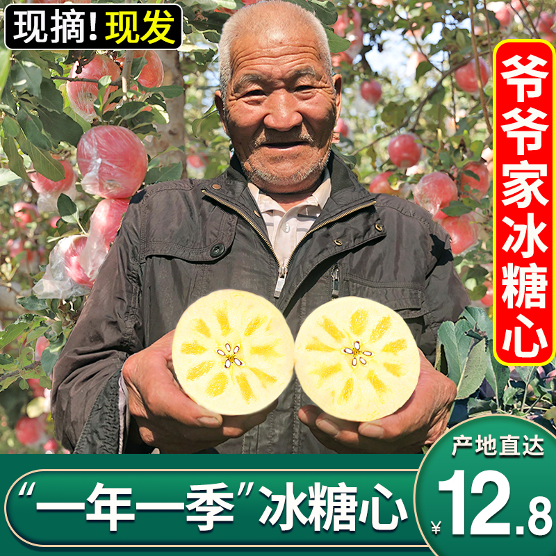 爷爷家冰糖心苹果水果9斤新鲜红富士