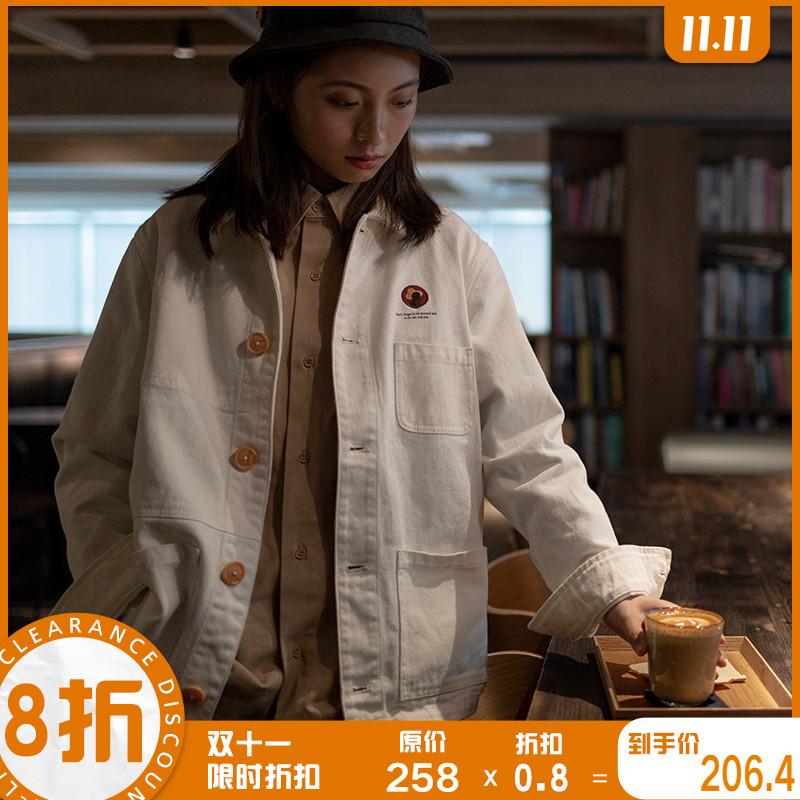 靴下物 原创设计白色牛仔工装外套女短款bf港风小个子宽松上衣|msdalam kategori Butik wanita / wanita, jaket pendek - dari Buy2taobao.com untuk memberikan perkhidmatan ejen Taobao profesional membeli