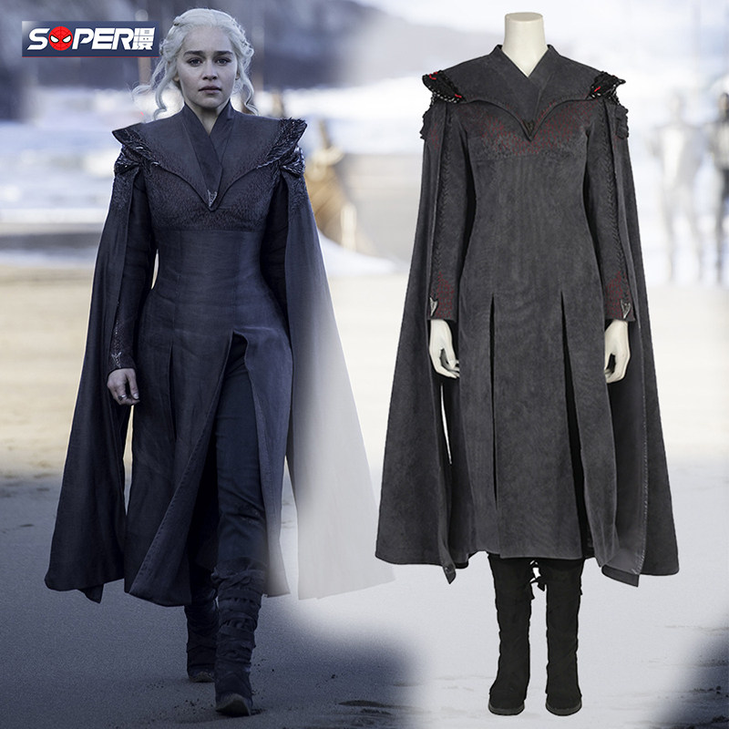 super漫权力的游戏7丹妮莉丝龙母cos万圣节服龙妈裙子cosplay全套