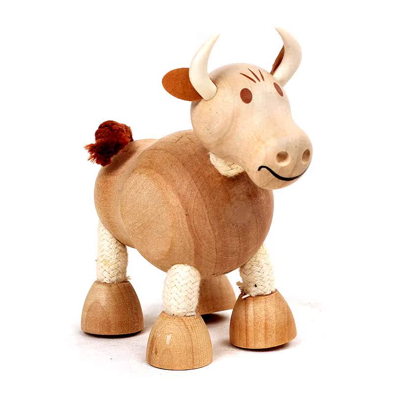 实木质玩偶卡布森猴子摆件木雕木偶生肖动物猴子礼品北欧风格丹麦_9折