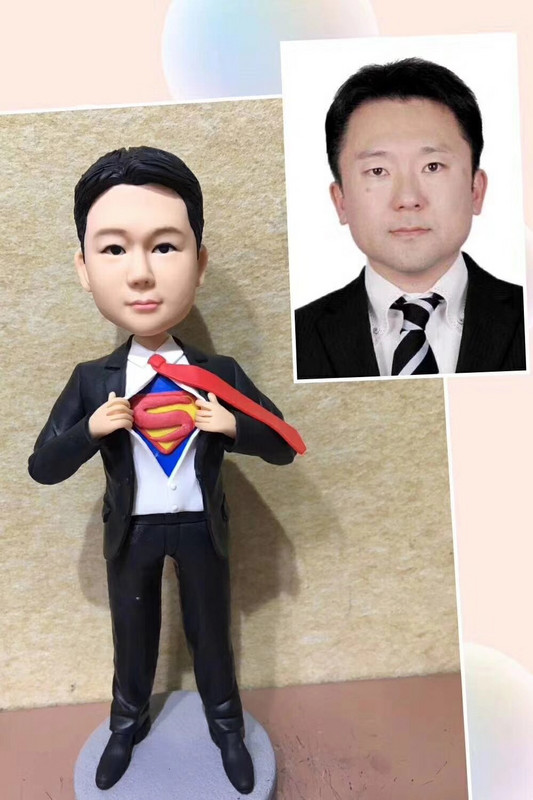 定制泥娃娃泥人真人软陶人偶diy照片礼物手工艺品软陶人偶