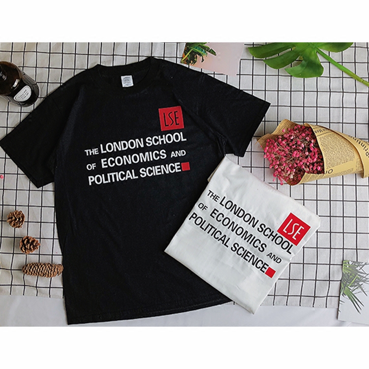 伦敦政治经济学院LSE短袖T恤英伦风留学生文化衫校服英国大学T恤