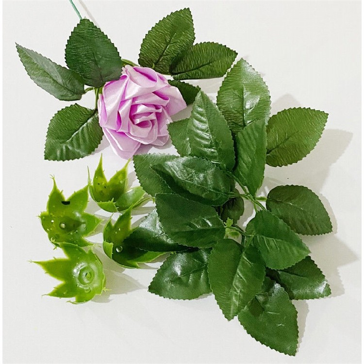 2号手工制作材料绿色花叶花托花杆