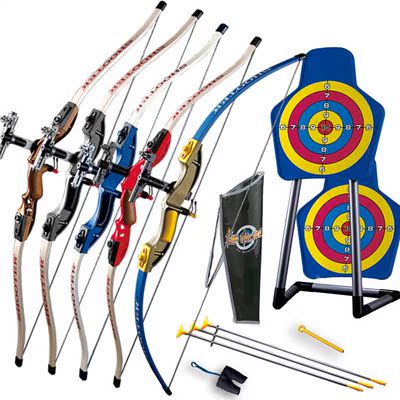 正版玩具反曲亲子儿童打靶游戏玩具套装射箭标靶箭靶
