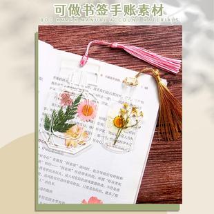 干花书签手工diy材料学生创意透明材料压花精美鲜花植物标本礼物