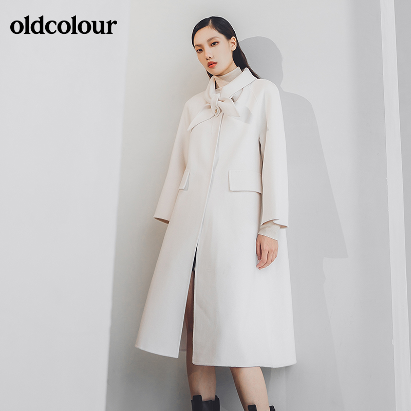 oldcolour欧珂冬季新款手工呢料长外套女GN41156909-3399