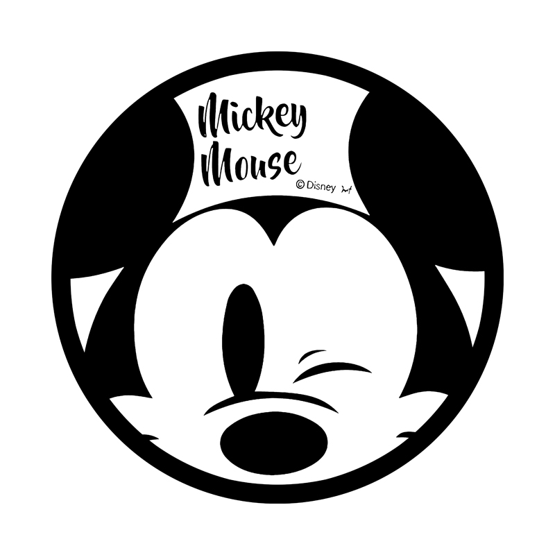 米奇复古圆形地毯客厅卧室衣帽间 ins黑白卡通书房转椅梳妆台地垫