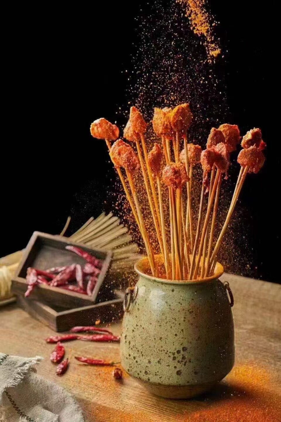 麻辣小郡肝重庆火锅串串小郡肝成品麻辣火锅杯食材整箱1200串带签