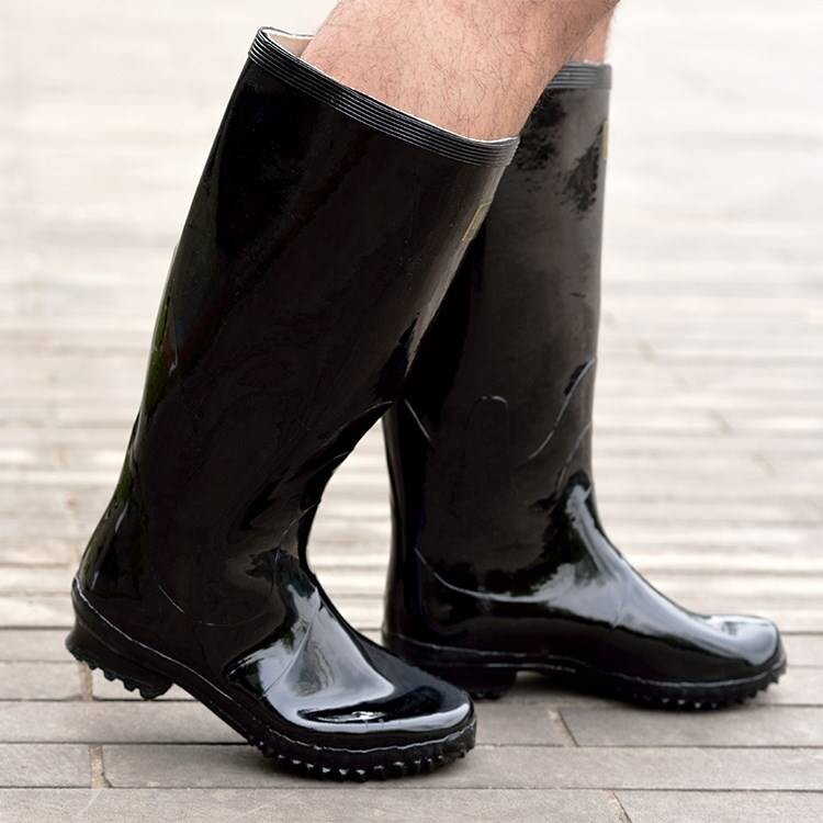 水靴雄军长筒全橡胶靴高筒雨靴防水防滑雨鞋雨鞋