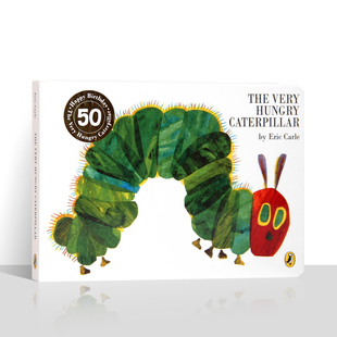 非点读 好饿的毛毛虫原版英文绘本The Very Hungry Caterpillar艾瑞卡尔Eric Carle宝宝早教英语启蒙纸板洞洞书