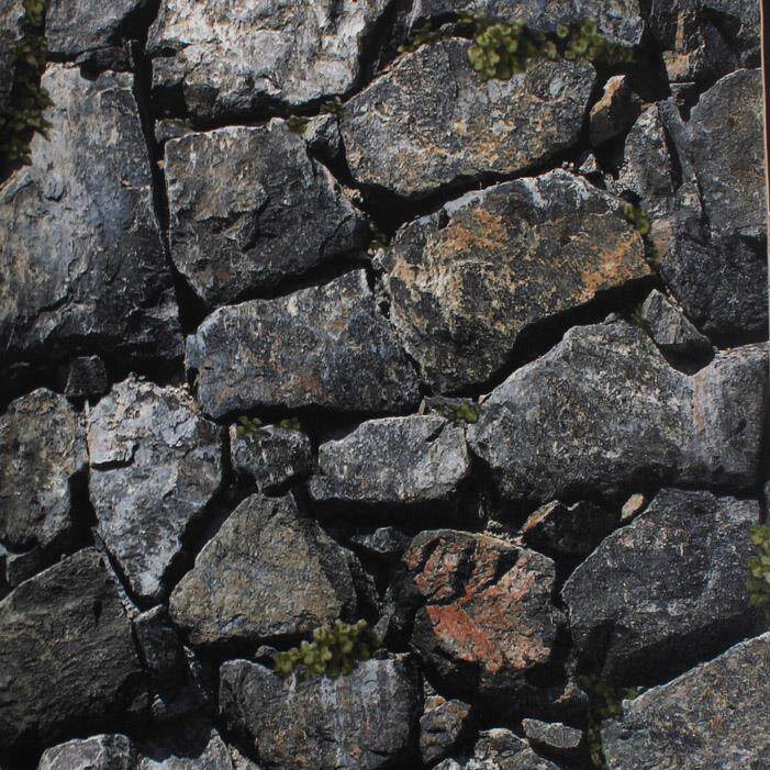 3d咖啡厅餐厅壁纸岩石石头块石立体感石块石仿古pvc墙纸