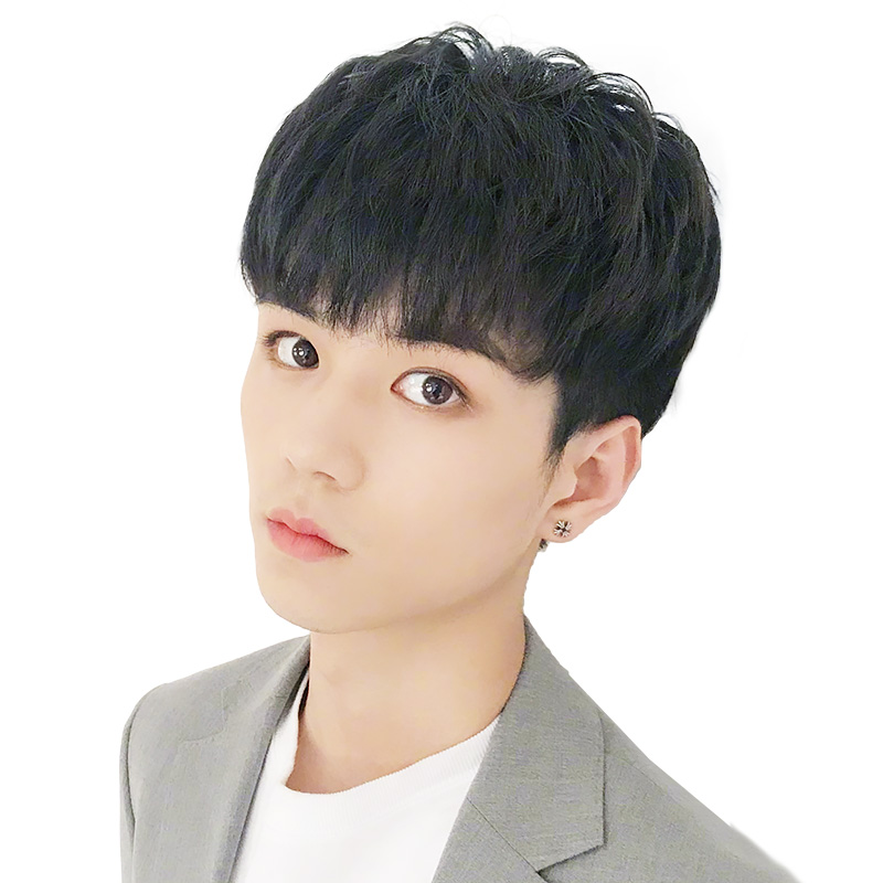 假发包邮短发帅气韩整顶纹理烫发际线假发