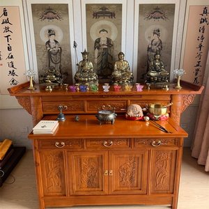 特价实木供桌套柜套桌神台家用佛龛佛柜供佛桌佛堂桌观音桌财神桌
