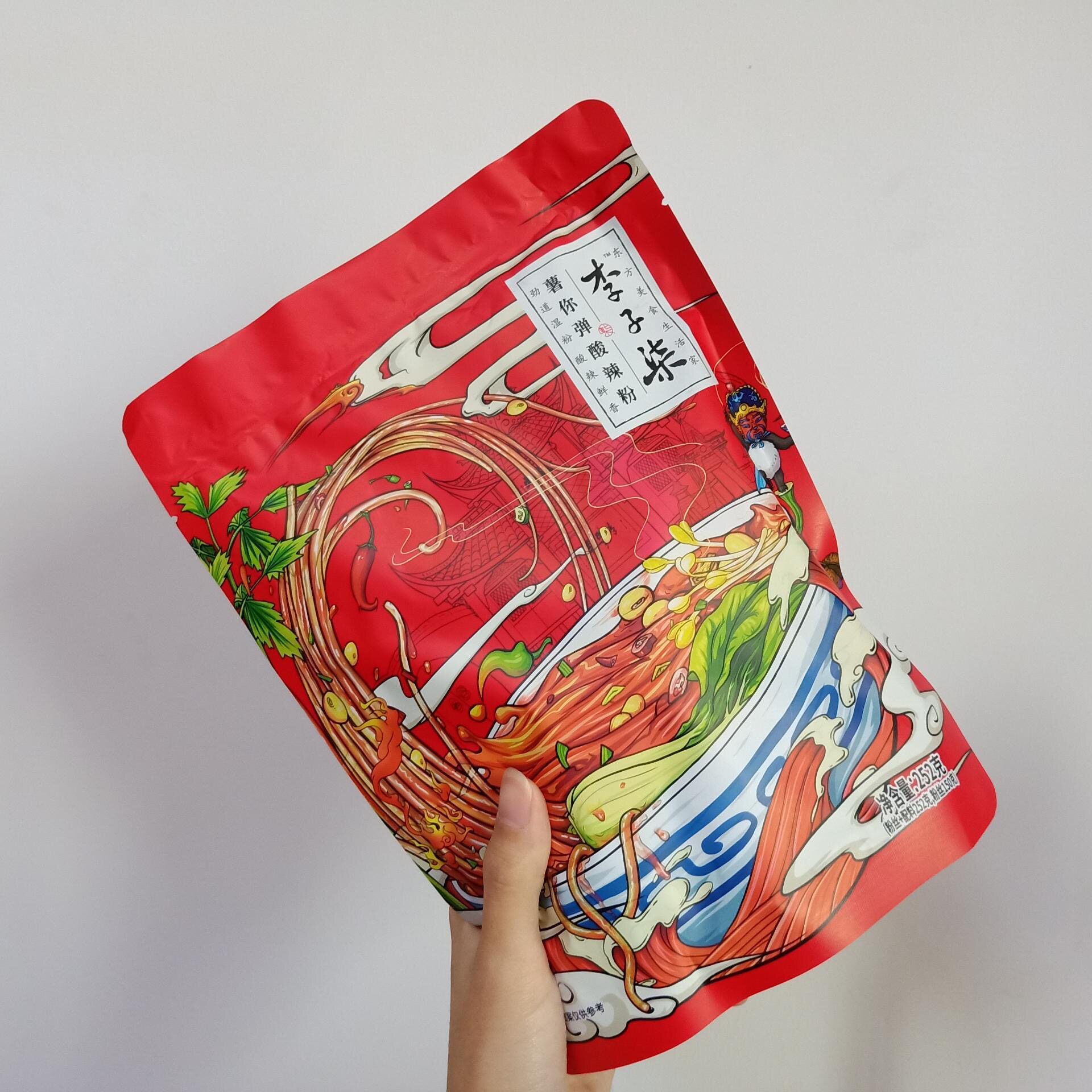 李子柒薯你弹酸辣粉袋装整箱红薯粉十袋四川252g袋粉丝方便速食