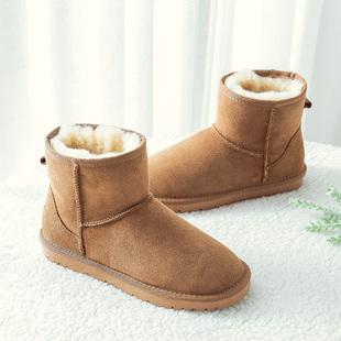 日本lv便宜還是澳洲lv便宜 新款澳洲羊皮毛一體雪地靴女5854低筒短靴冬季女士棉鞋保暖雪地棉 日本lv便宜