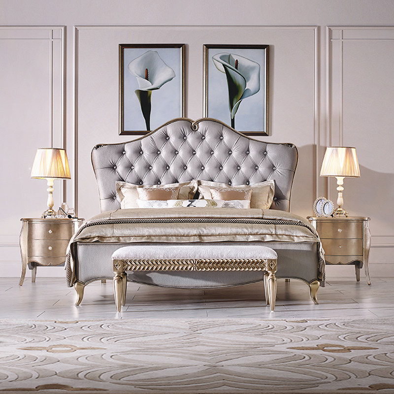 拉菲德堡欧式实木双人床法式新古典实木床1.8米经济型双人床主卧