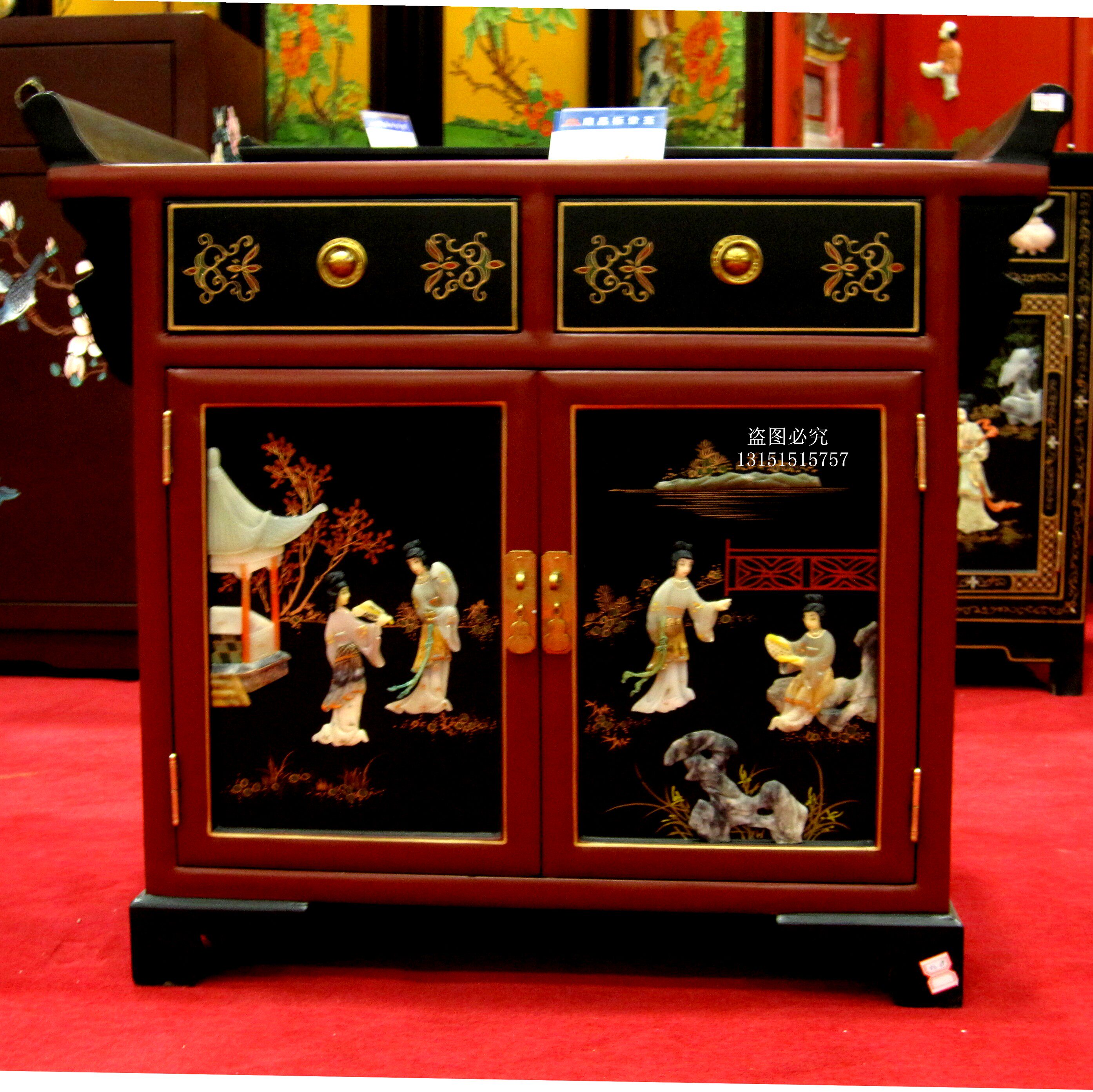 扬州漆器厂家具柜子中式古典玄关佛龛翘头柜收纳门厅