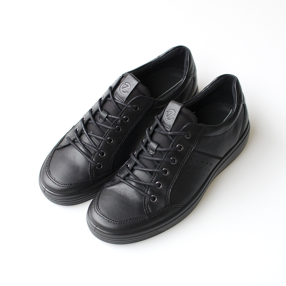 新款ecco 柔酷7爱步男鞋时尚柔软舒适运动真皮休闲鞋板鞋  857614