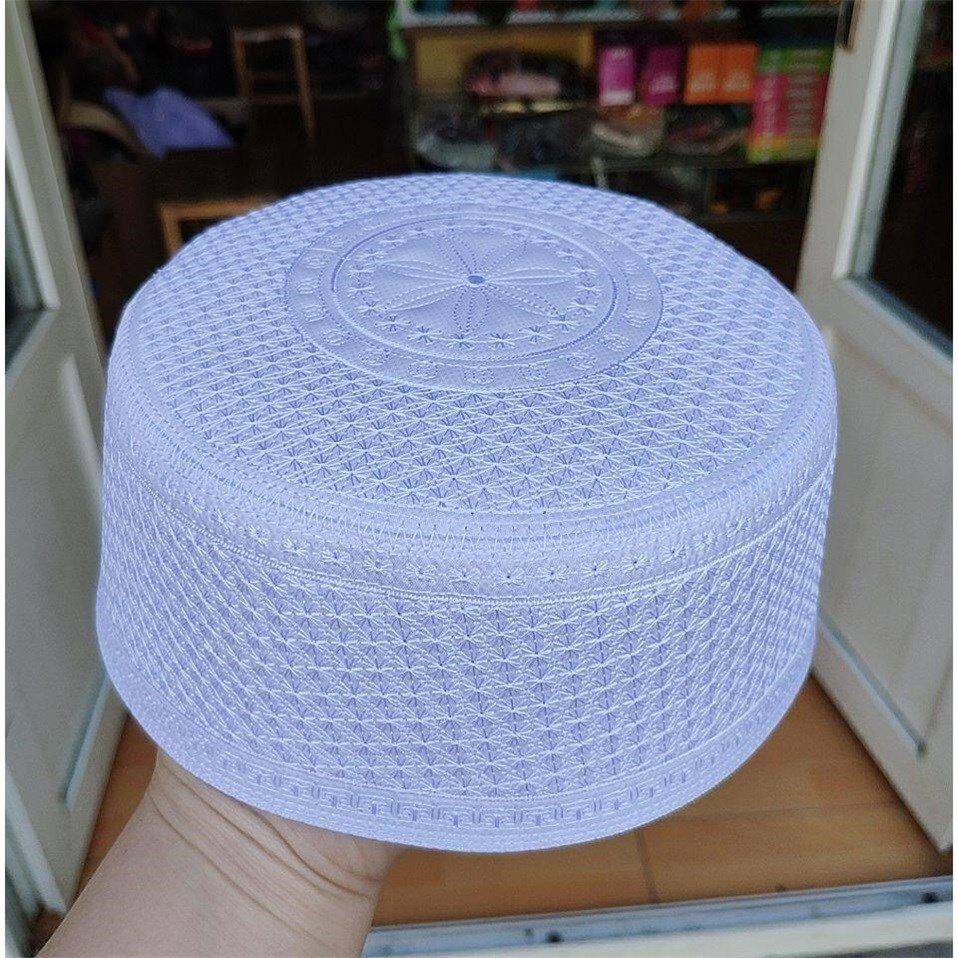 穆斯林礼拜帽回民男士白帽子2020年斋月夏季新款回族回回清真寺帽