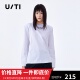 uti尤缇2022春季新款 白色简约长袖圆领棉T恤女上衣UI101824AD51