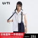 uti尤缇2022夏季新款 中性风领带无袖衬衫女白色衬衣UH221080A450