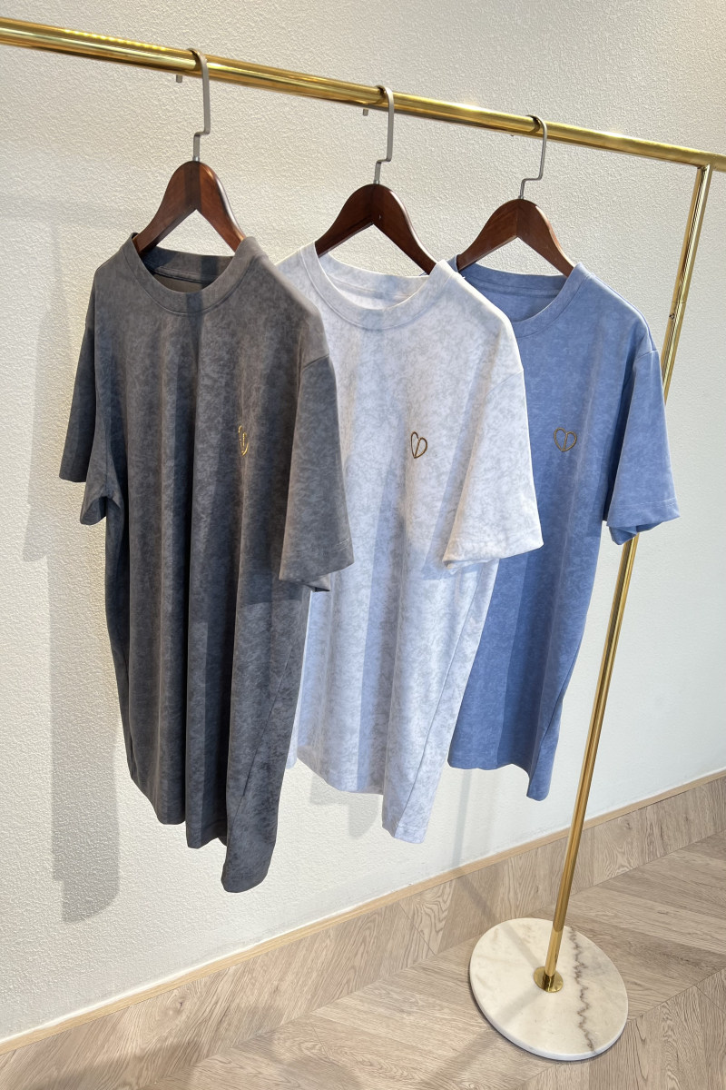 舒适空气衣 极简潮刺绣夏季宽松高端商务休闲白色短袖纯棉t恤男春