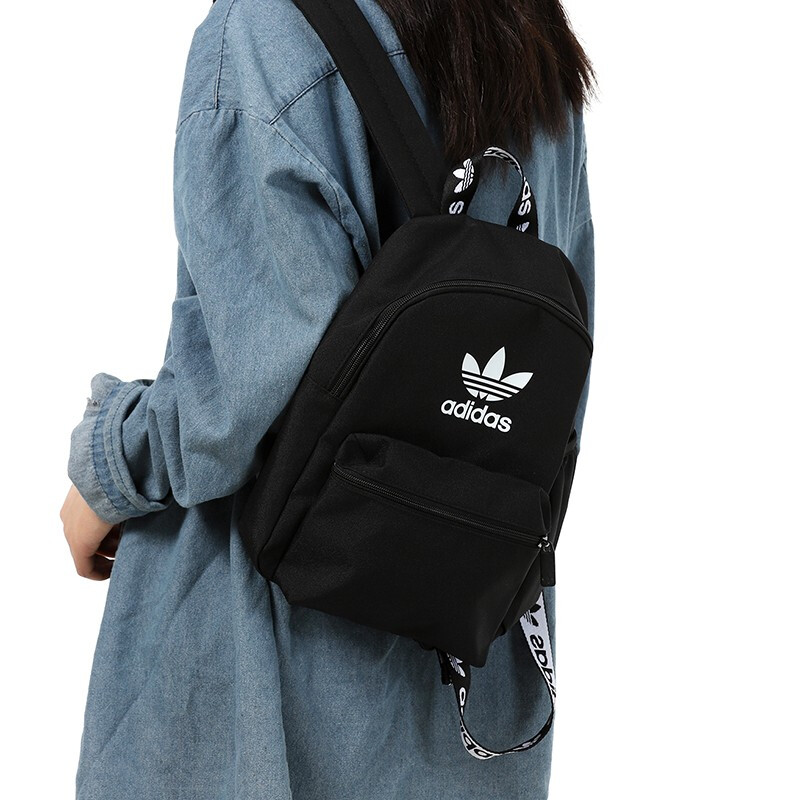 adidas三叶草双肩包女包学生书