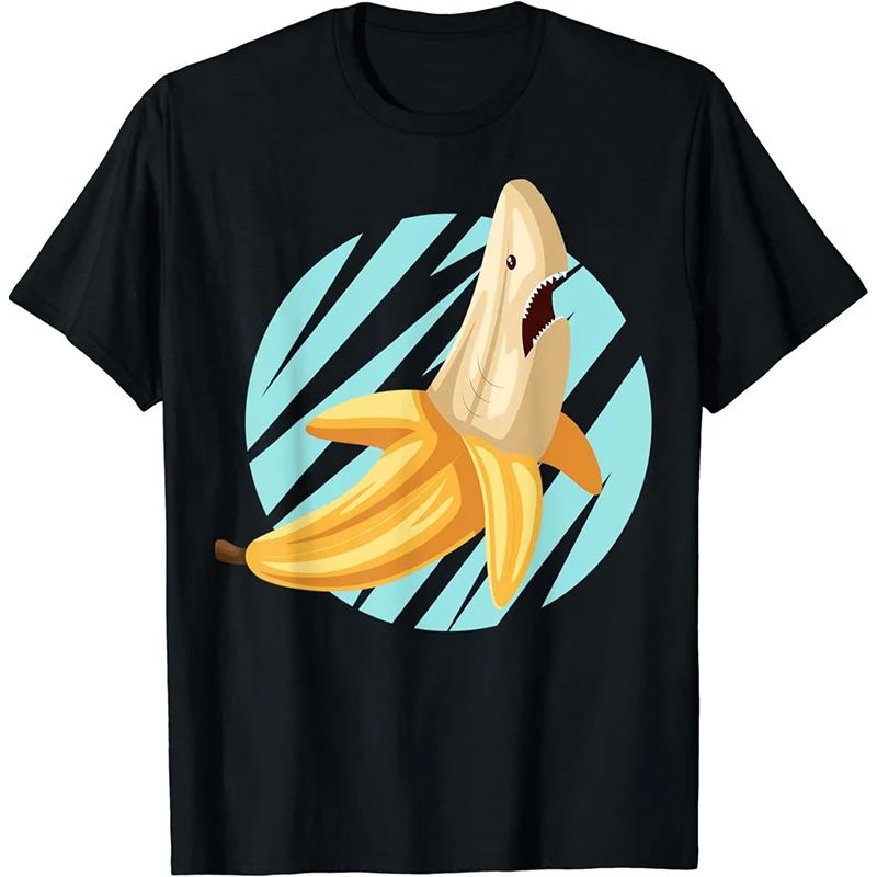 Fly Banana Shark Graphic T Shirt Fashion 3D Print Kids Short