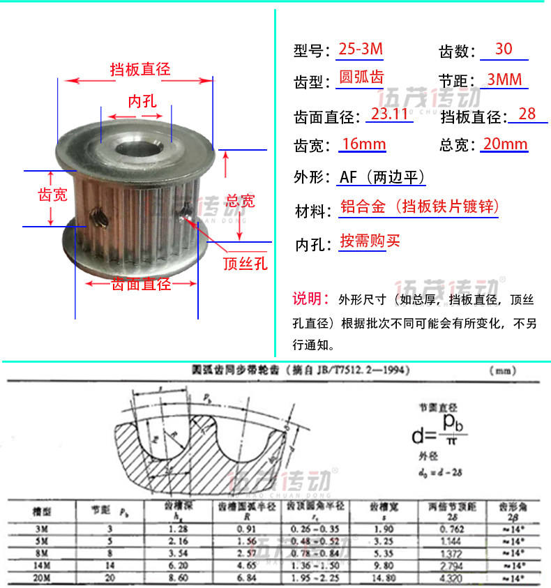 htd3m25齿同步带轮 3m25牙现货同步轮其他规格也可定做皮带轮