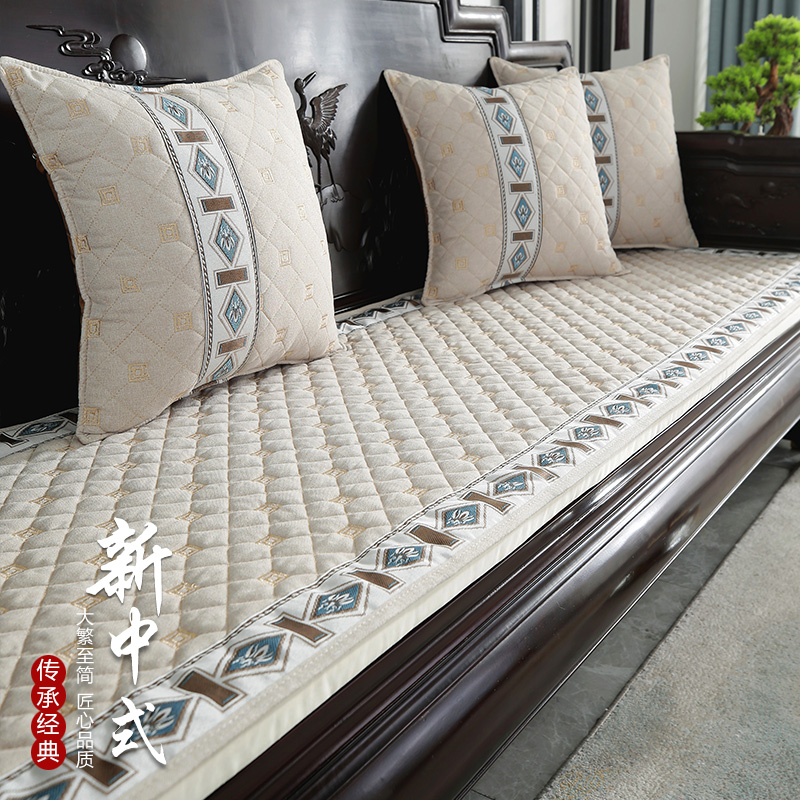 红木沙发坐垫新中式沙发垫春秋防滑实木座垫沙发套罩四季通用垫子