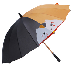 夏目友人帐晴雨伞 猫老师折叠韩国学生长柄伞可爱动漫黑胶太阳伞