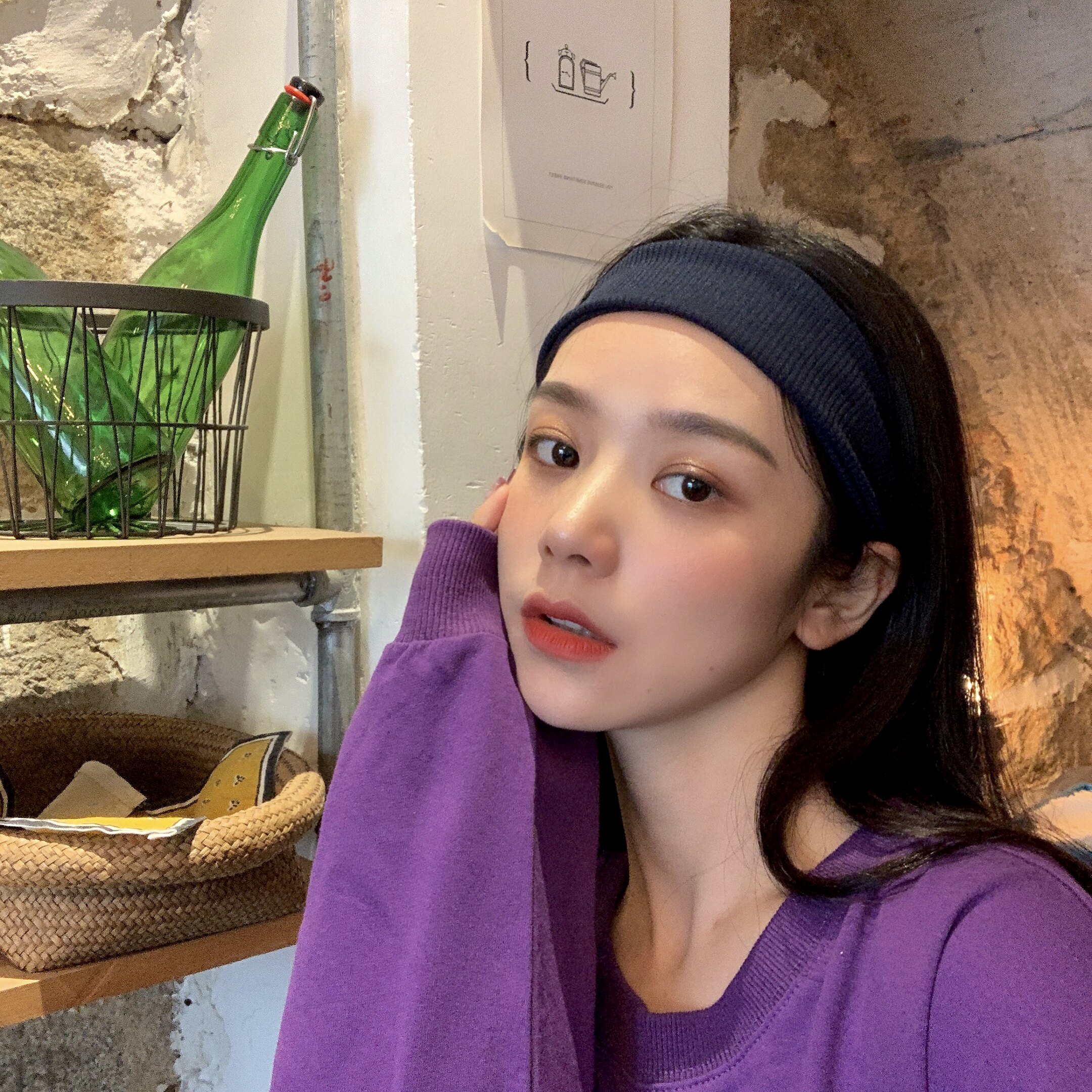 束发带 女 头饰 百搭 秋冬_niceruru 凹造型百搭发带纯色简约束发带女