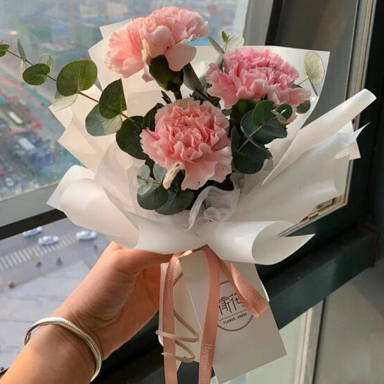 兰州单支小花束康乃馨玫瑰向日葵团购同城速递城关七里河区花店