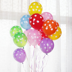 新品 12寸韩国加厚气球 印刷圆点气球 波点斑点拍照婚庆礼品气球