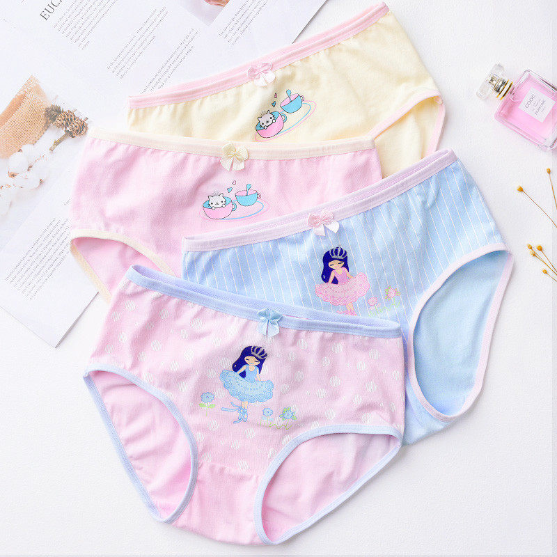 热销13岁小女孩_女大童内裤纯棉三角10-12-15岁中大童平角13小学生少