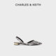 CHARLES＆KEITH女鞋CK1-70920071女士尖头金属装饰跟凉鞋