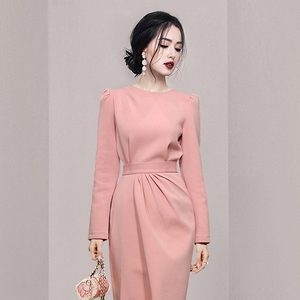 2022 spring new fashion temperament elegant atmosphere gentle style professional bottomed commuter dress